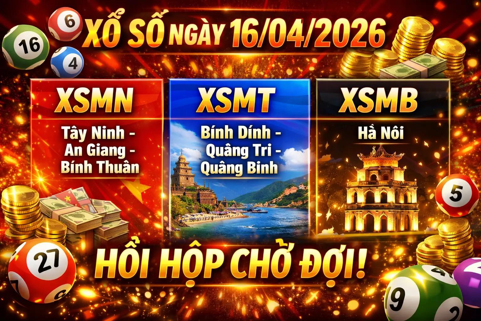 XỔ SỐ NGÀY 16/04/2026 HỒI HỘP CHỜ ĐỢI – TỪNG DIỄN BIẾN TỪNG GIỜ TỪNG MIỀN